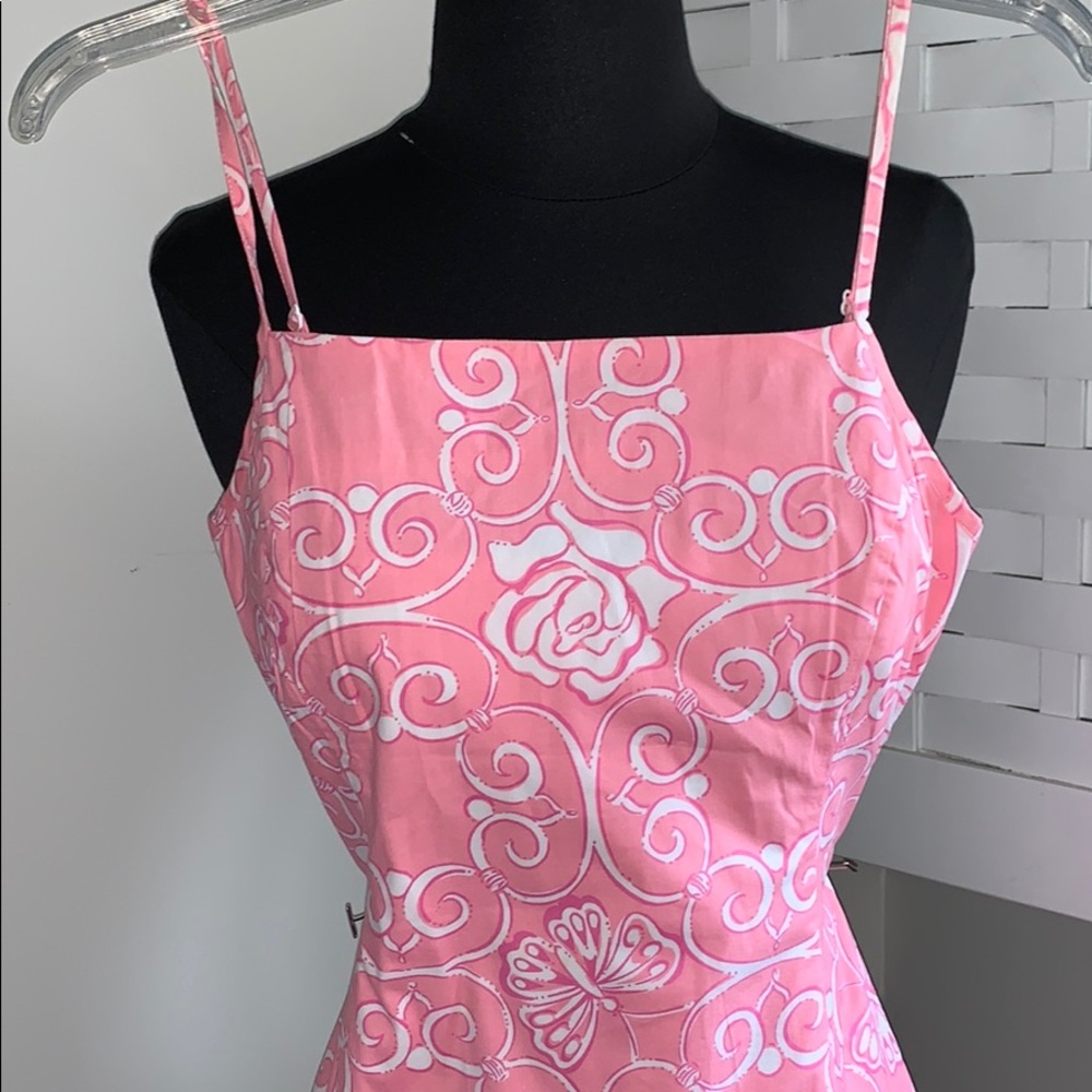 Lilly Pulitzer- sz 6 sundress - pink flowers - Picture 2 of 7